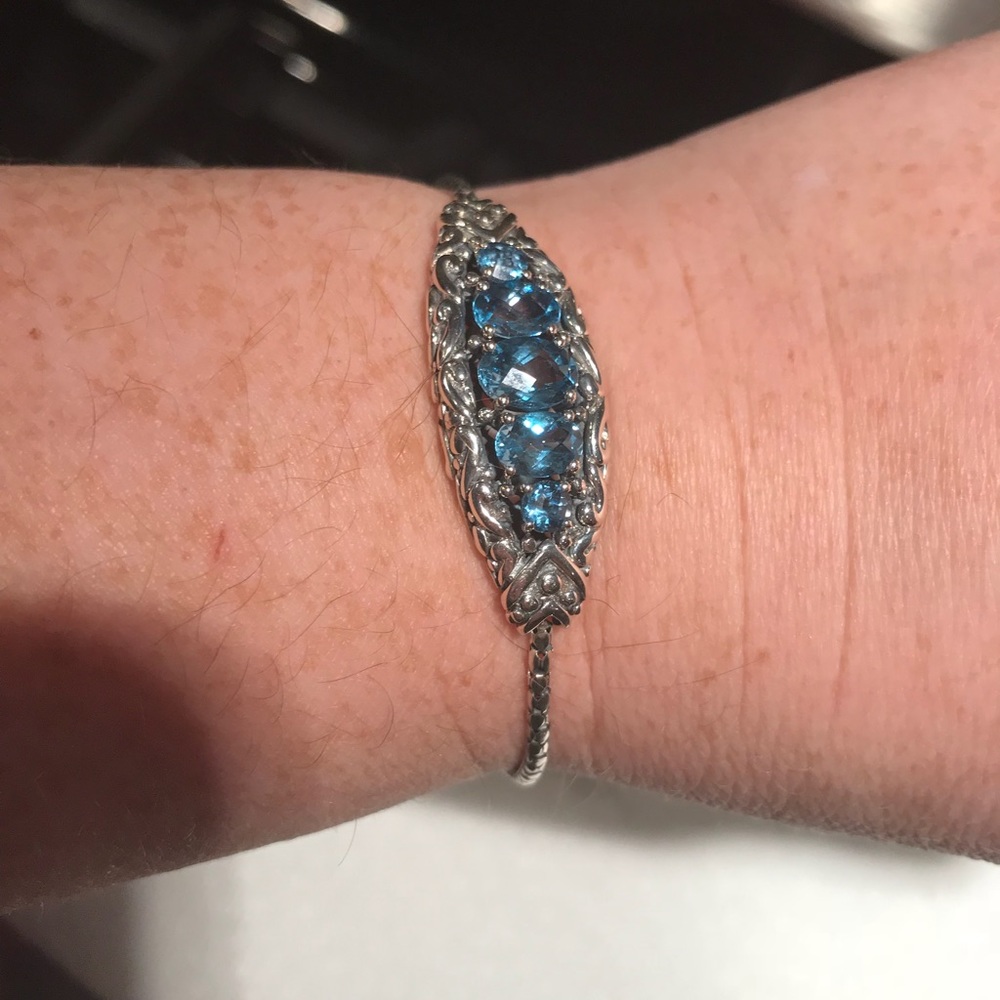 Samuel B blue topaz/sterling silver bracelet